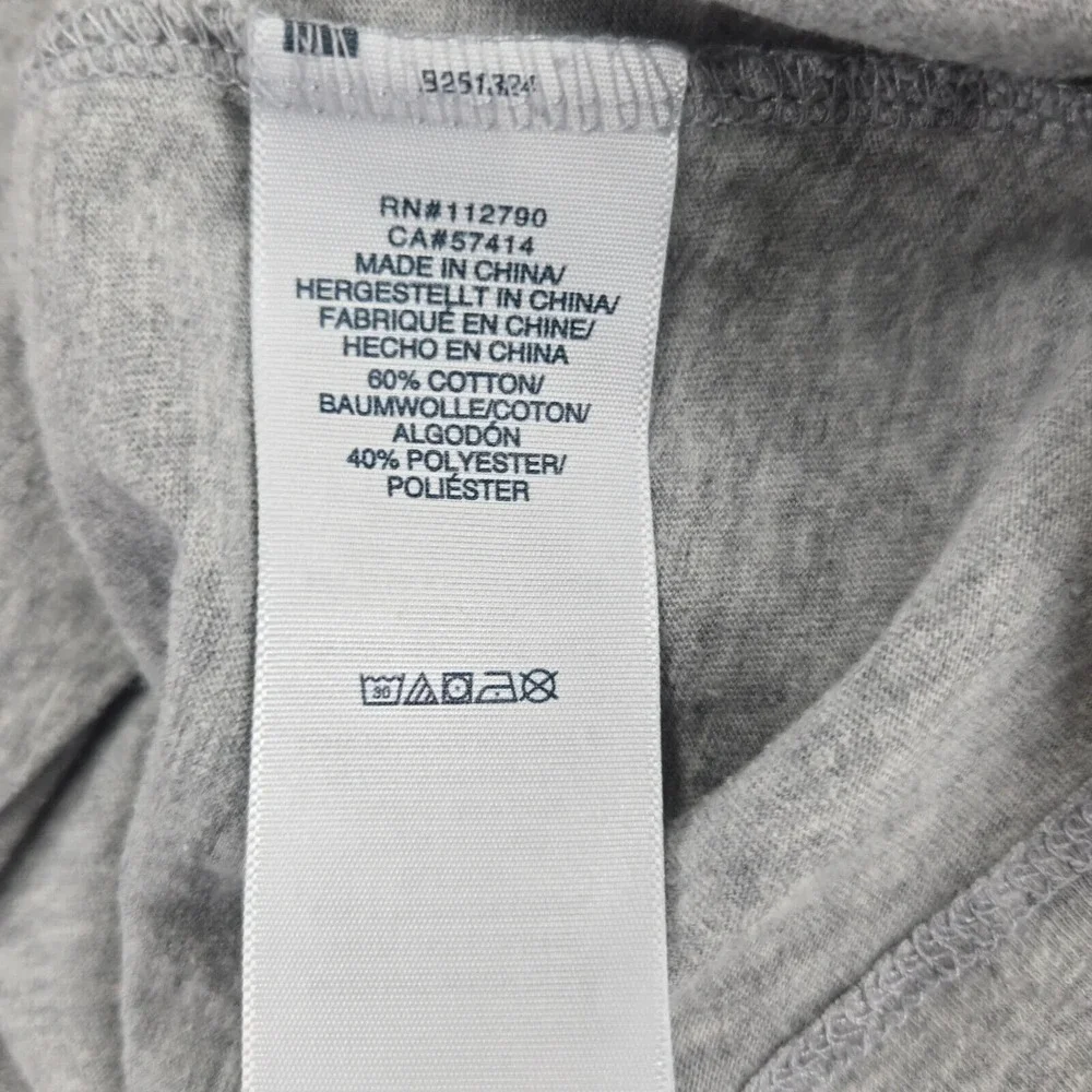 True Religion Shirt Mens Large Gray Heather Spellout Long‎ Sleeve Crew Neck
